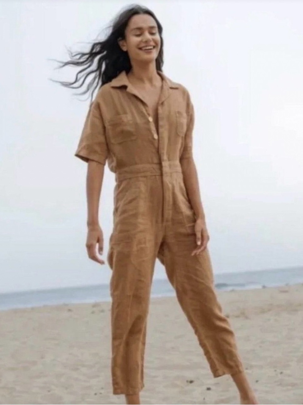 MATE the Label Sedona Short-Sleeve Utility Jumpsuit